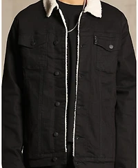 Saint Morta Mens Faux Sherpa Denim Jacket