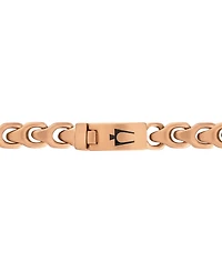 Bulova Rose Gold-Tone Ip Stainless Steel Link Bracelet