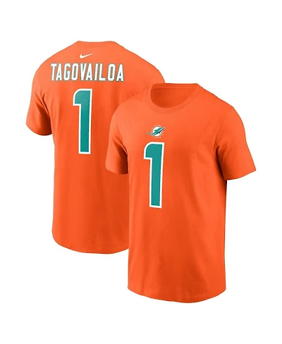 Men's Nike Tua Tagovailoa Miami Dolphins Player Name and Number T-shirt