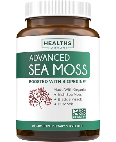 Healths Harmony Advanced Irish Sea Moss Capsules, Digestive & Immune System Support, Health's Harmony