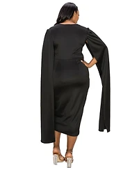 L I V D Plus Naomi Cape Dress