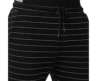 Campus Sutra Men's Black Horizontal Striped Casual Joggers