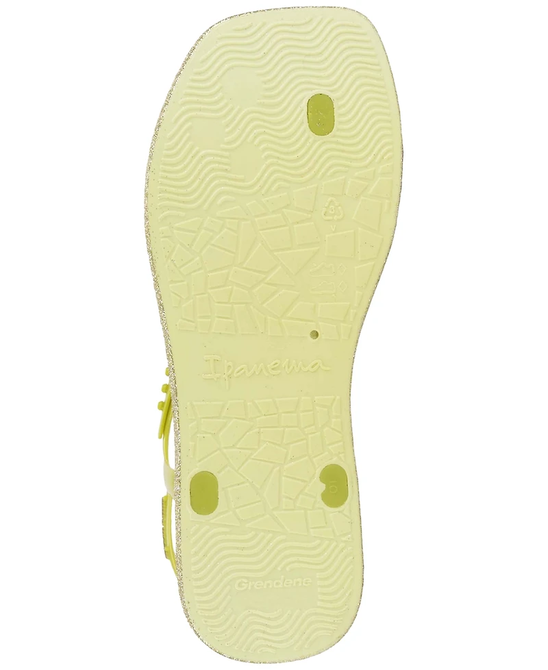 Ipanema x Shakira Class Edge Glow Slip-On Embellished T-Strap Thong Sandals