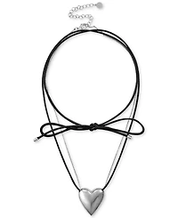 Oma The Label Heart Chain & Cord Pendant Necklace, 20-1/2" + 3" extender