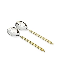 Classic Touch Salad Servers with Symmetrical Design, Set of 2