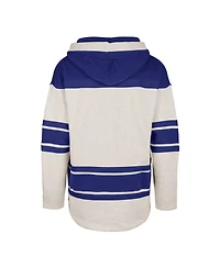 Men's '47 Brand Oatmeal Tampa Bay Lightning Rockaway Lace-Up Pullover Hoodie