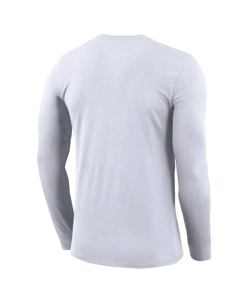 Men's and Women's Jordan White Golden State Warriors Statement Edition Legend Performance Long Sleeve T-shirt