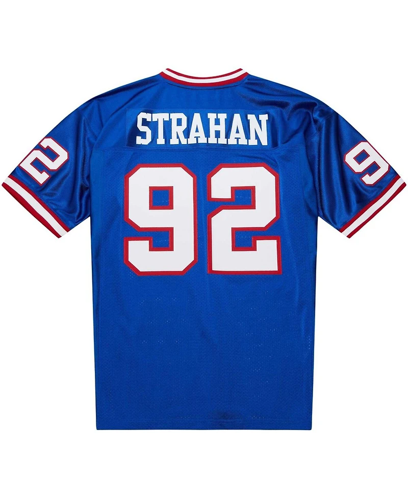 Men's Mitchell & Ness Michael Strahan Royal New York Giants 2004 Authentic Throwback Retired Player Jersey
