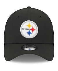Men's New Era Black Pittsburgh Steelers Main 39THIRTY Flex Hat