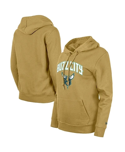 Women's New Era Tan Charlotte Hornets 2023/24 City Edition Pullover Hoodie