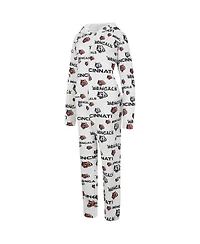 Women's Concepts Sport Cream Cincinnati Bengals Docket Hoodie Full-Zip Union Suit