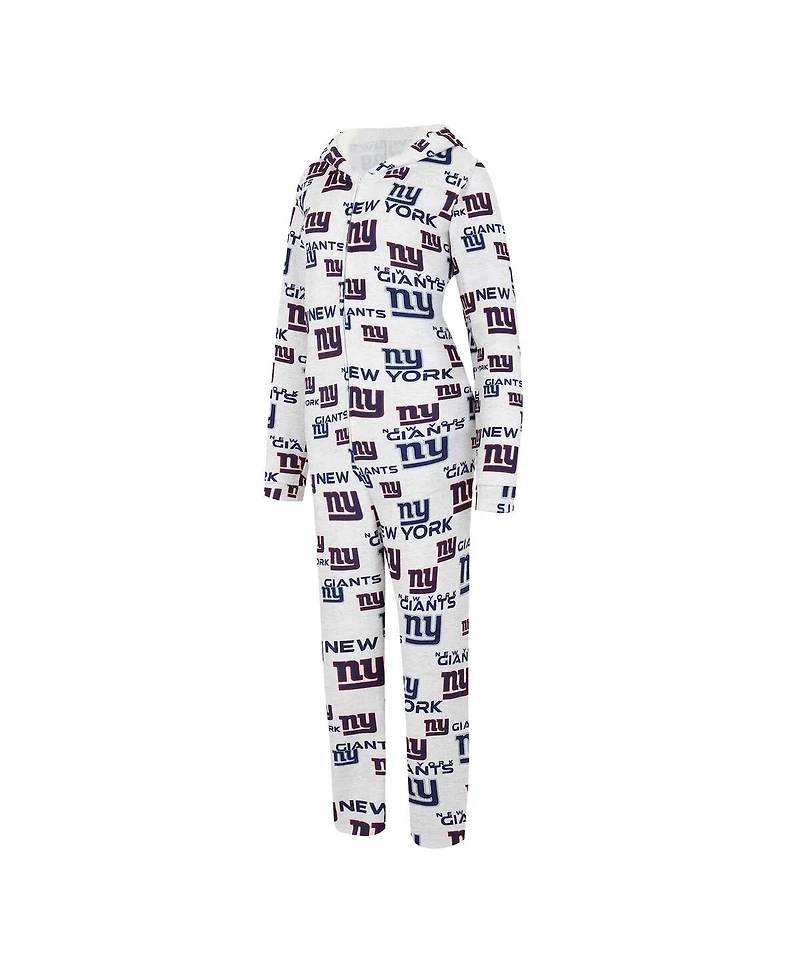 Women's Concepts Sport Cream New York Giants Docket Hoodie Full-Zip Union Suit