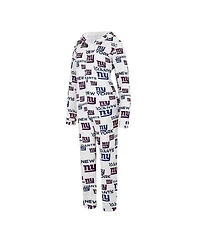 Women's Concepts Sport Cream New York Giants Docket Hoodie Full-Zip Union Suit