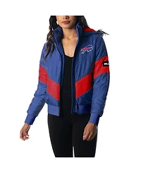 Women's The Wild Collective Royal Buffalo Bills Puffer Full-Zip Hoodie Jacket