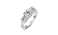 Three Stone Cubic Zirconia Ring for Women