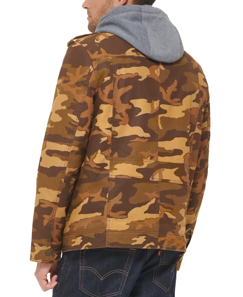 Levi's Men's Sherpa Lined Two Pocket Hooded Trucker Jacket