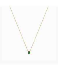 Sterling Silver 18k Gold Plated Ivy Emerald Necklace – Lightweight Jewelry, Trending for Summer
