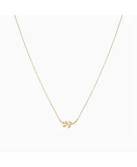 Sterling Silver 18k Gold Plated Olivia Leaf Necklace – Dainty Layering Piece, Effortless Elegance