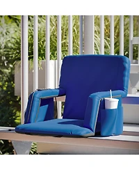 Mikki Portable Heated Reclining Stadium Chair With Armrests