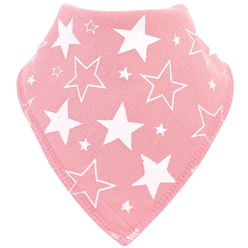 Luvable Friends Girls Pack of Ten Pleated Bandana-Style Bibs