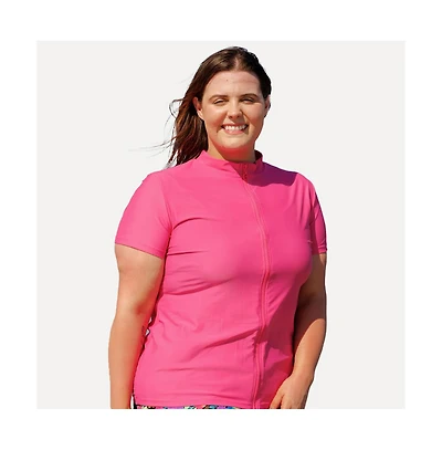 Calypsa Women's Full-Zip Adele Swim Top