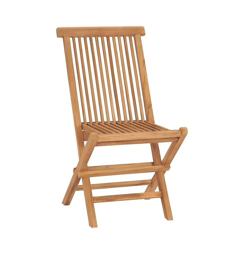 Folding Patio Chairs 4 pcs Solid Teak Wood