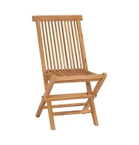 Folding Patio Chairs 4 pcs Solid Teak Wood