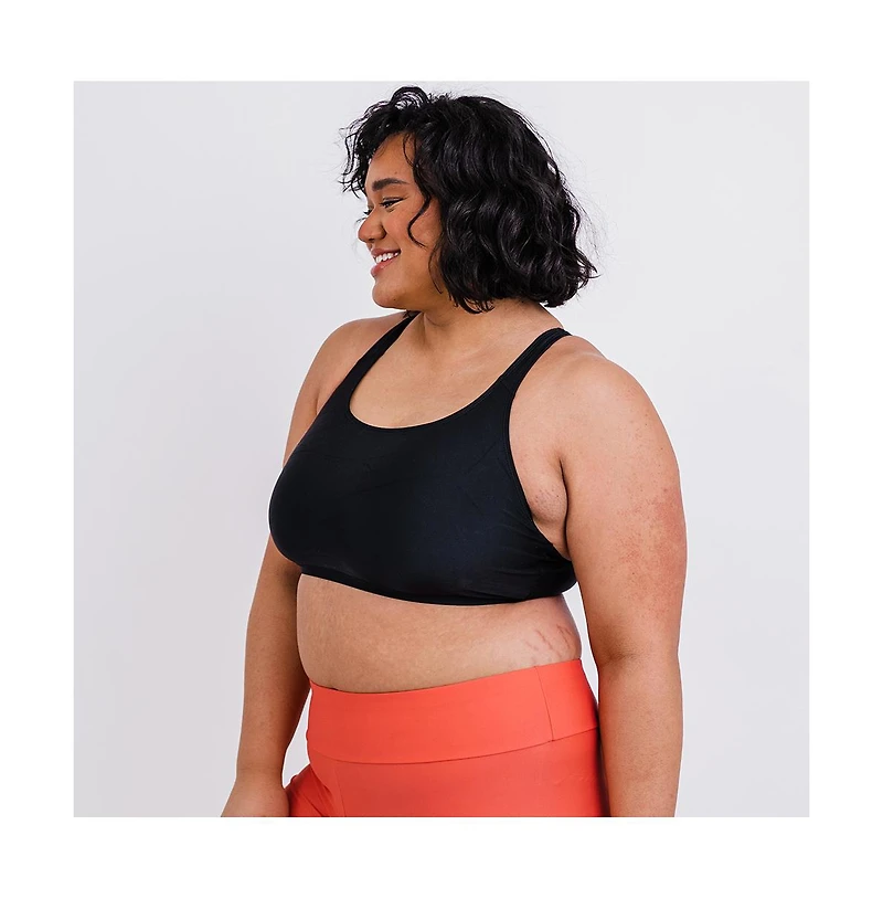 Calypsa Plus Racerback Swim Bra with Removable Cups