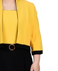 Ny Collection Plus 3/4 Sleeve Colorblocked Dress, 2 Piece Set