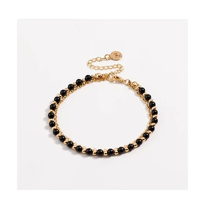 Black Beaded Friendship Bracelet for Women