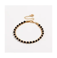 Black Beaded Friendship Bracelet for Women