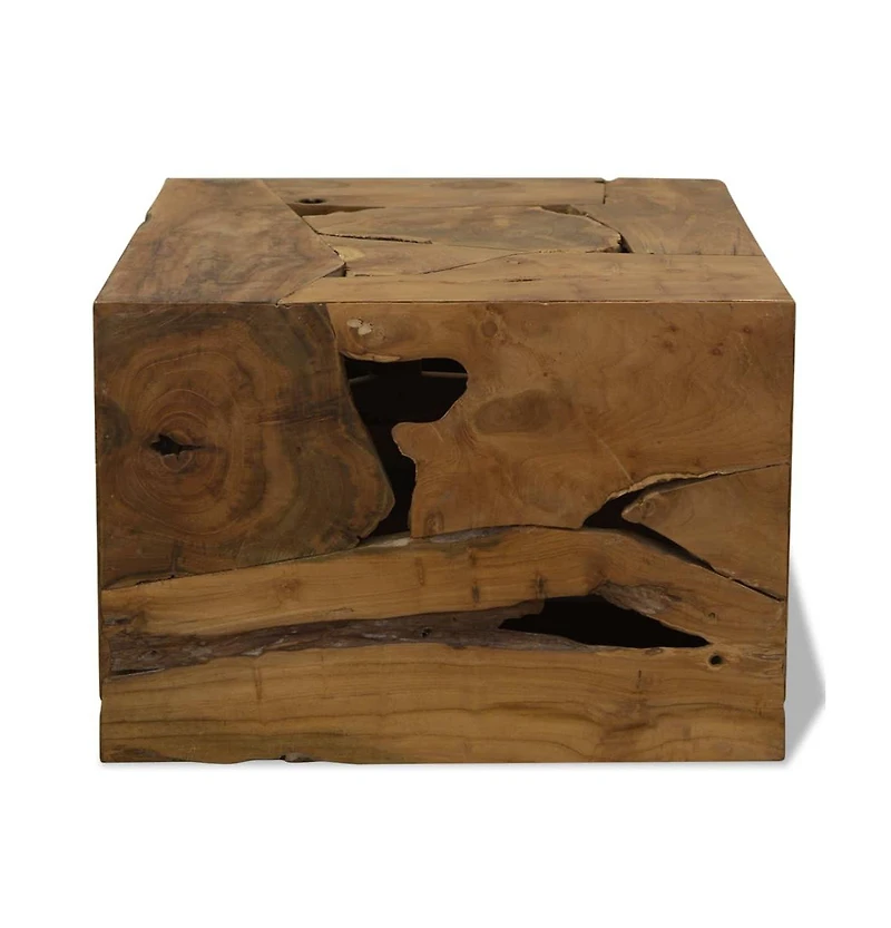 Coffee Table 19.7"x19.7"x13.8" Genuine Teak Brown