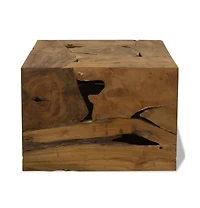 Coffee Table 19.7"x19.7"x13.8" Genuine Teak Brown