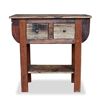 Console Table Mixed Recycled Wood 31.5"x13.8"x31.5"