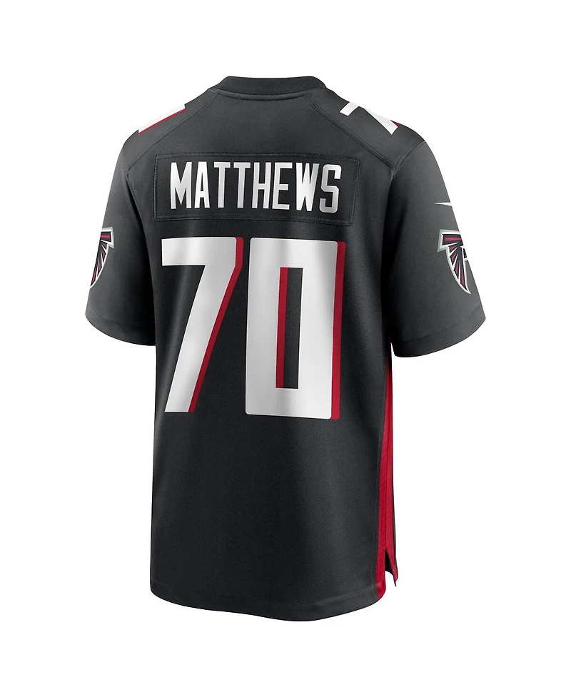 Men's Nike Jake Matthews Black Atlanta Falcons Game Jersey