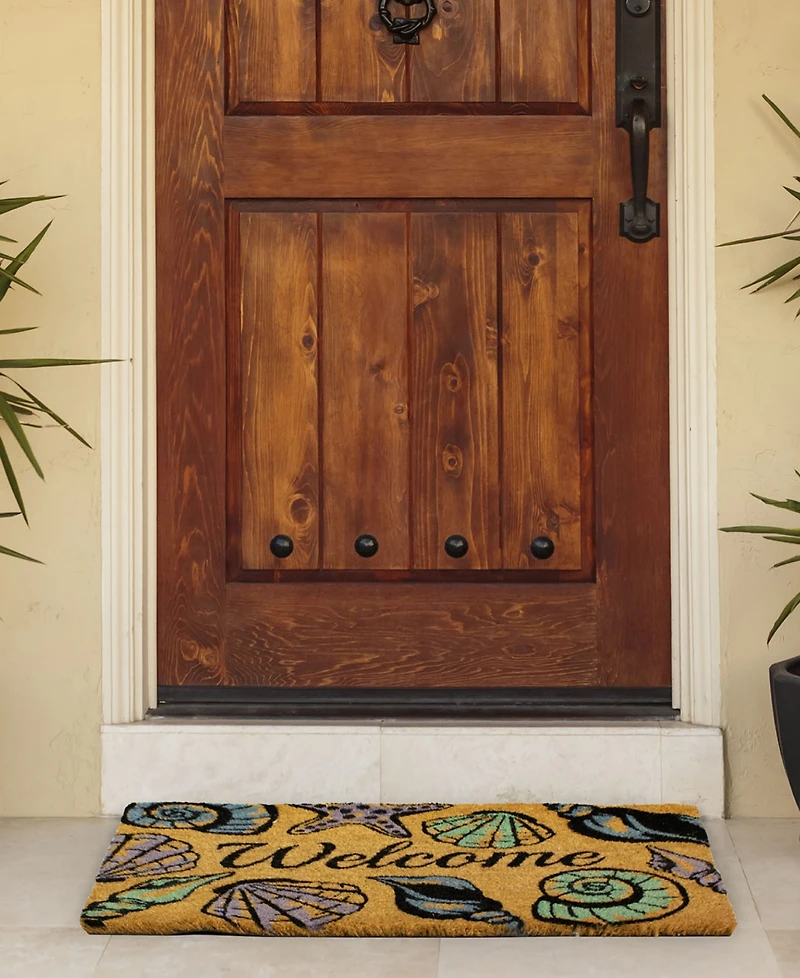 Storm Stopper Seashell All Weather Natural Coir 18" x 28" Doormat