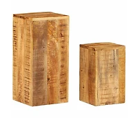 Plant Stands 2 pcs Solid Wood Mango