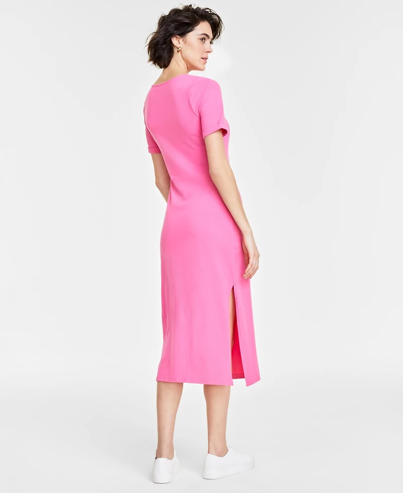 On 34th Women's Crewneck Wrap Tie Dress