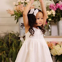 Hope & Henry Toddler Girls Sleeveless Bow Shoulder Swing Dress