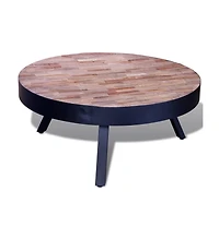 Coffee Table Round Reclaimed Teak Wood