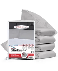 Guardmax King Size Waterproof Pillow Protector with Zipper (4 Pack)