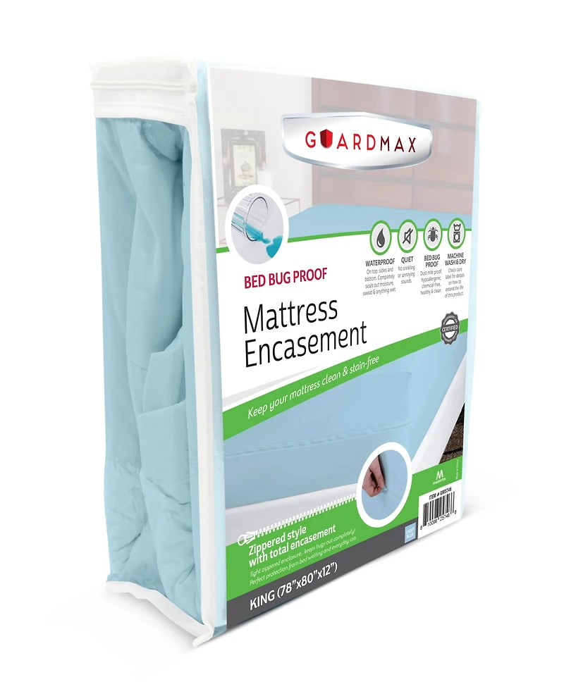 Guardmax King Waterproof Mattress Protector Encasement with Zipper