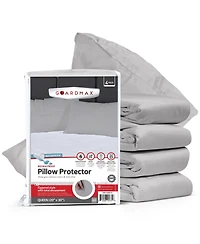 Guardmax Queen Size Waterproof Pillow Protector with Zipper (4 Pack)