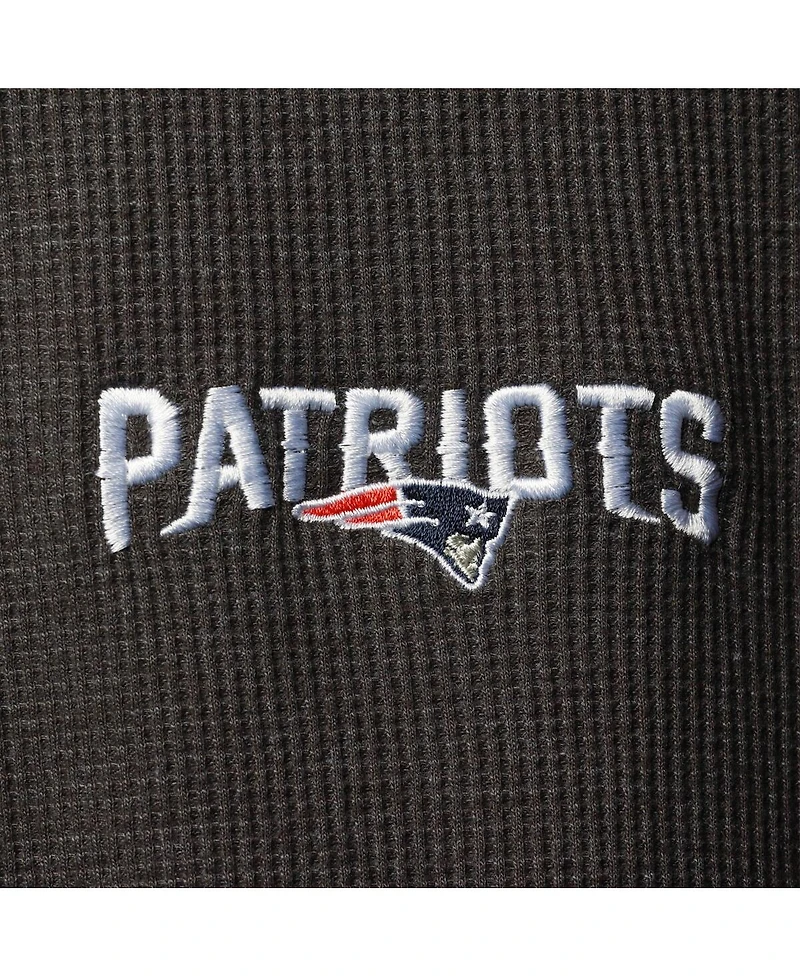 Men's Dunbrooke Heathered Gray New England Patriots Logo Maverick Thermal Henley Long Sleeve T-shirt
