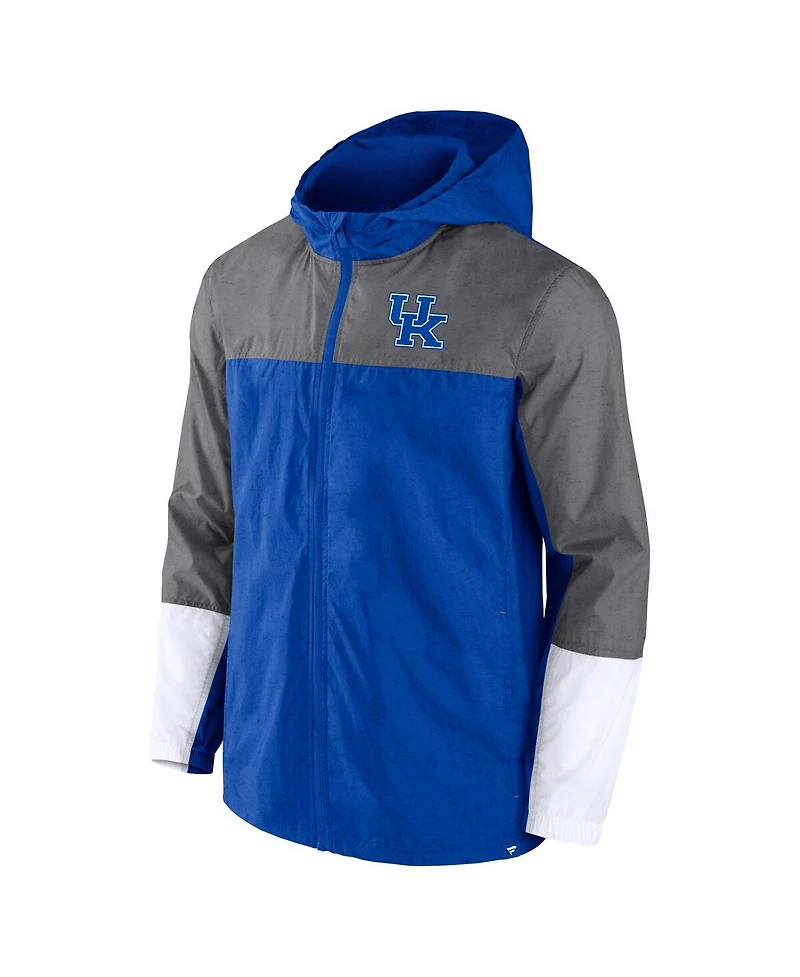 Men's Fanatics Royal, Gray Kentucky Wildcats Game Day Ready Full-Zip Jacket