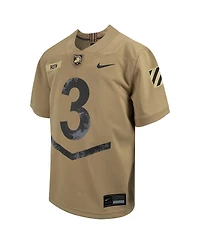 Big Boys Nike #3 Tan Army Black Knights 2023 Rivalry Collection Game Jersey
