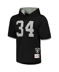 Men's Mitchell & Ness Bo Jackson Black Los Angeles Raiders Gridiron Classics Retired Player Name and Number Mesh Hoodie T-shirt