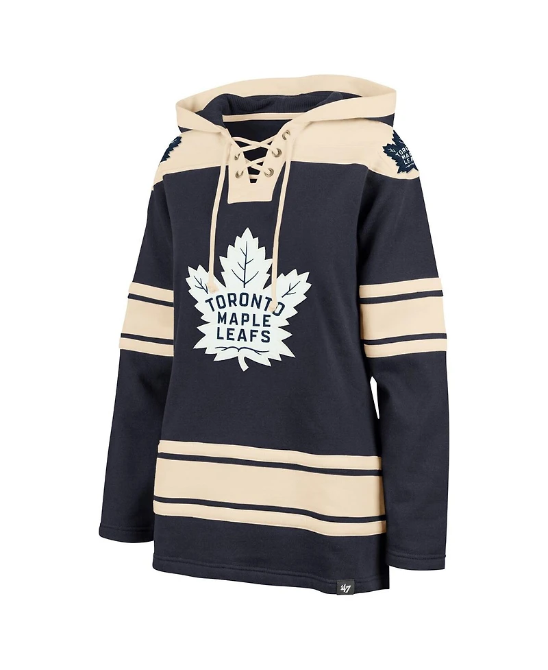 Women's '47 Brand Navy Toronto Maple Leafs Superior Lacer Pullover Hoodie