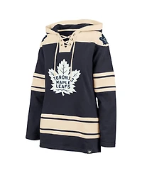 Women's '47 Brand Navy Toronto Maple Leafs Superior Lacer Pullover Hoodie
