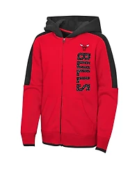 Preschool Boys and Girls Red Chicago Bulls Post-Up Full-Zip Hoodie